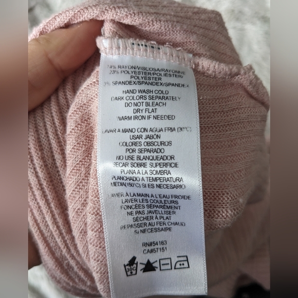 Calvin Klein Pink Ribbed Button-Up - Picture 8 of 8